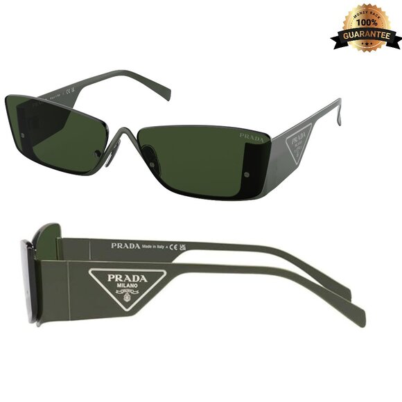 New Wome's Prada PR 59ZS Sunglasses Military Dark Green Butterfly - Picture 1 of 7